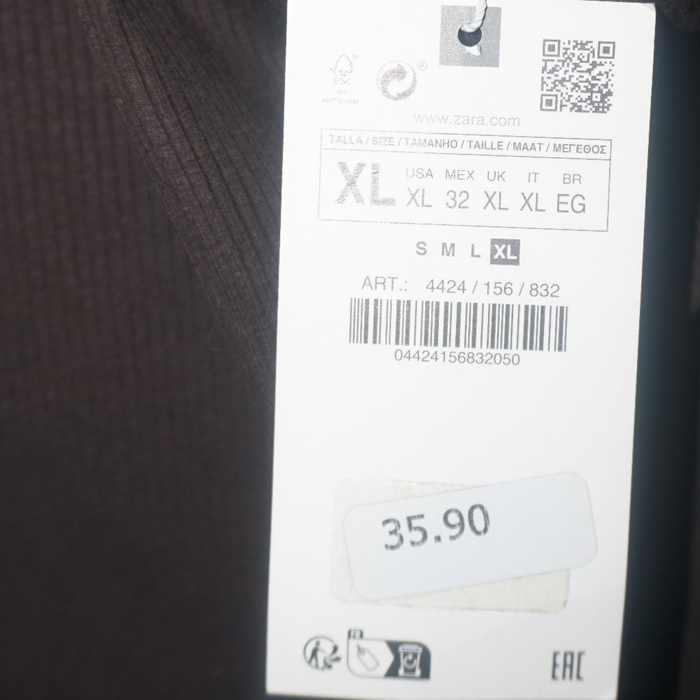 NEW Zara Asymmetrical Collar Long Sleeve Sweater Dress NWT - Picture 10 of 11